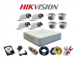 Trọn bộ 8 camera hikvision 2.0M