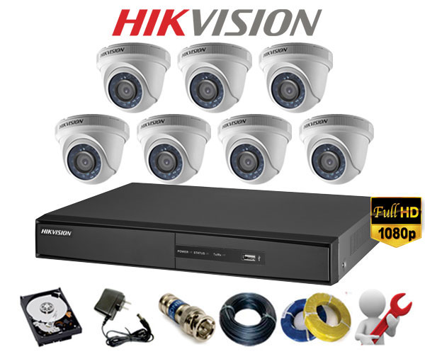 Trọn bộ 7 camera hikvision 2.0M